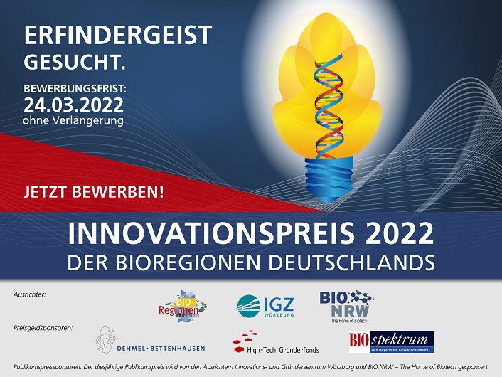 Innovationspreis der Deutschen BioRegionen 2022